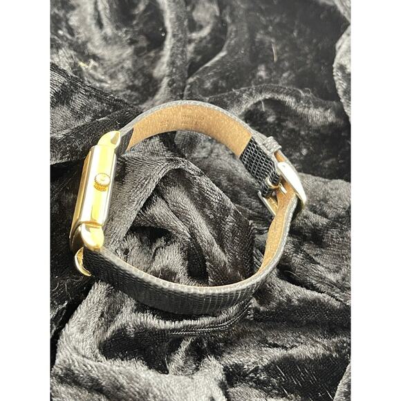 Vintage Fossil F2 Watch Roman Numeral Lizard Print Band Gold Toned - Picture 4 of 7